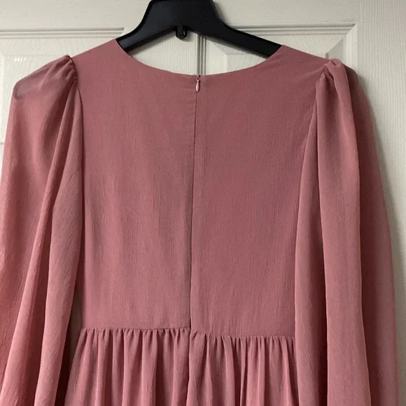 ❤️SOLD❤️Mauve Long Sleeve Dress - Picture 4 of 4